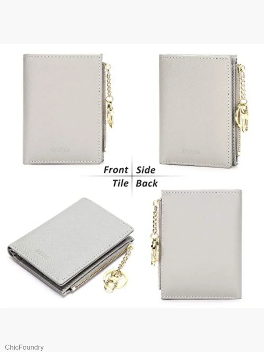 Bifold Slim Wallet Zipper Coin Purse Card Holder Women